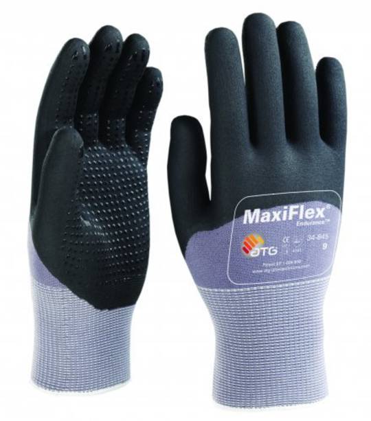 ATG Maxiflex Endurance - Palm Coated with Nitrile Dotted Palms & Fingers