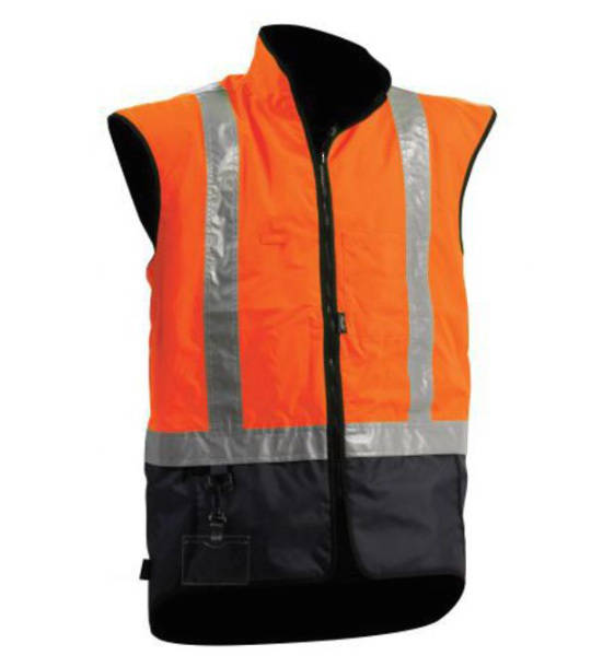 Bison Stamina Day/Night Orange Navy Vest (6XL)