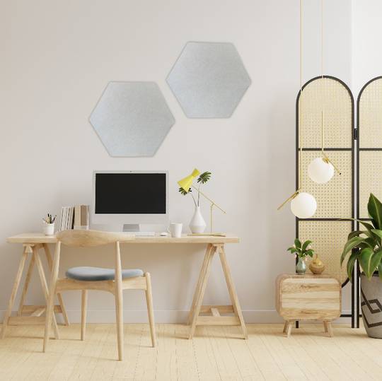 HEXAGON POLYESTER PINBOARD | 600x520mm | Nougat | 1pc