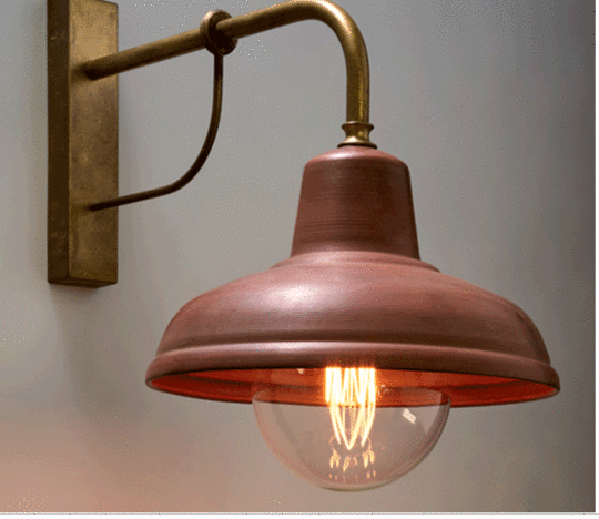 Aged Solid Copper Traditional Wall Light