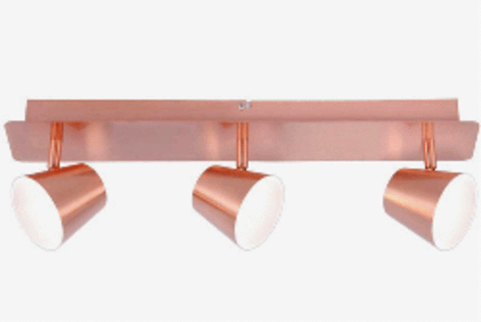 Eurotech Glow Triple Spot in Copper or Chrome.