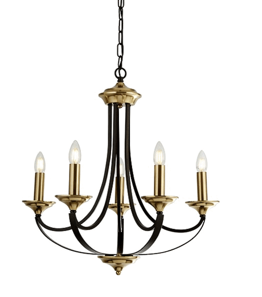 The Louisa 5 Light Candelabra is a stunning pendant light that is perfect for larger rooms and entry halls. Its impressive size