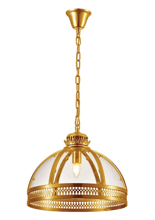 Valentina Pendant Half Brass