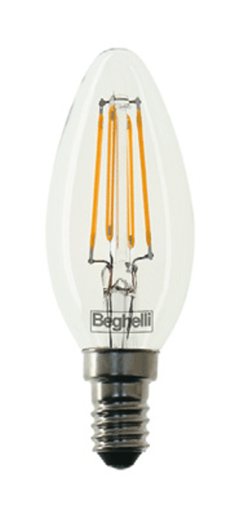 56407 Candle 4 Watt LED Glass Filament Bulb