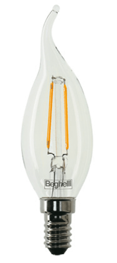 56416 Flame Candle 2 Watt LED Glass Filament Bulb