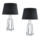 Pair of Black Shade Table Lamps