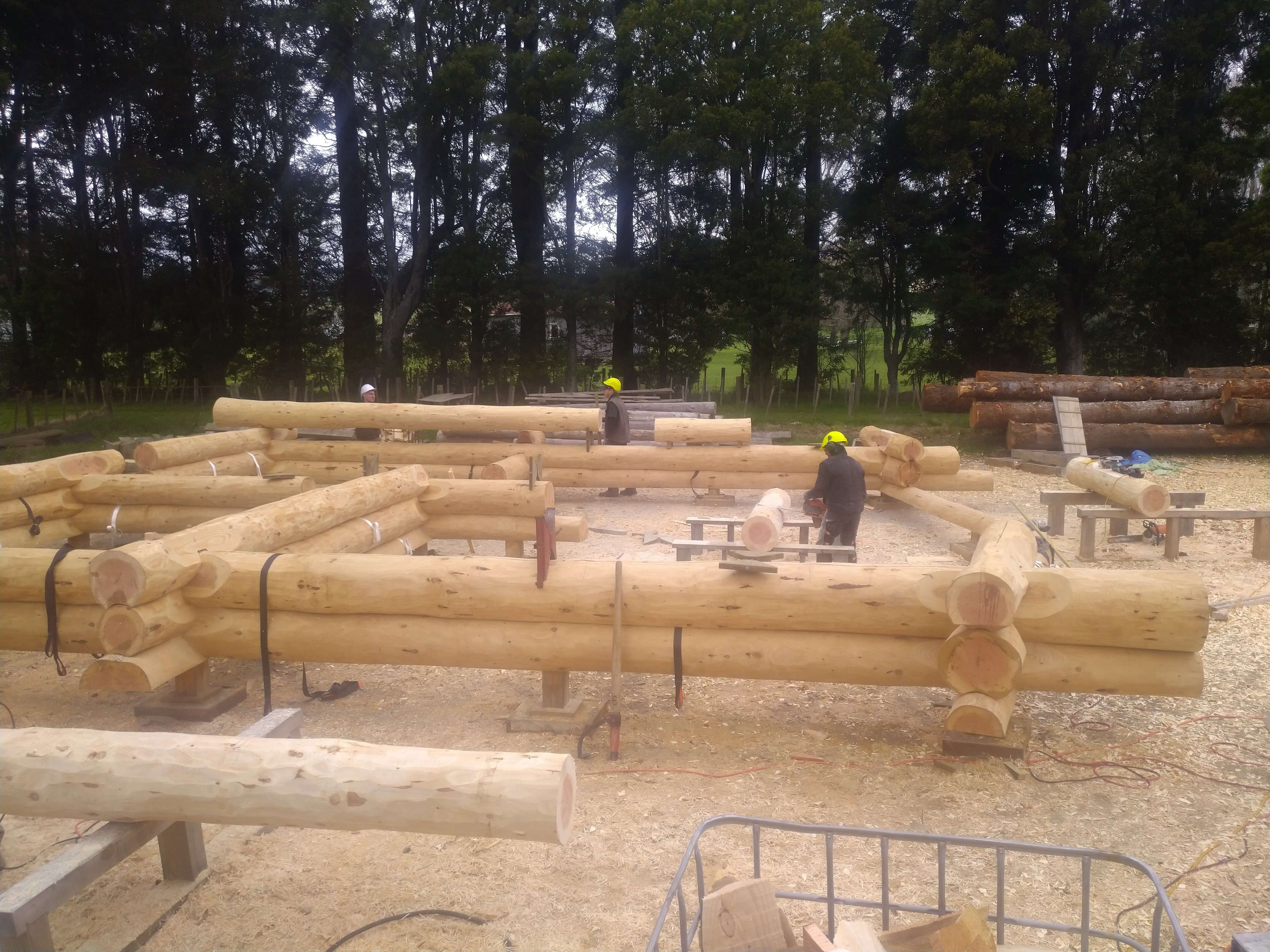 Homan log home, 2nd and 3rd round construction 