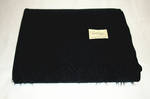 Black Heavy-Weight Wool Throw With Tissle