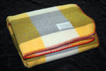 Pure Wool Knee Rug - Yellow Check