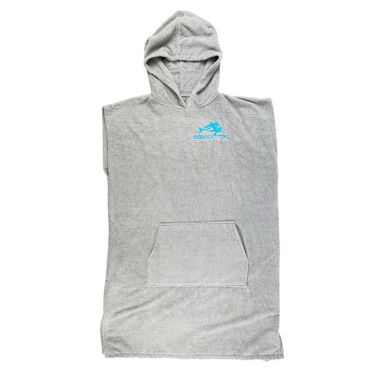 Ocean Hunter Hooded Poncho - Medium Grey