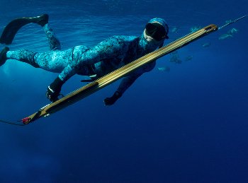 Spearfishing Harpoon Hunt Dive Apnoea Freediving' Men's T-Shirt