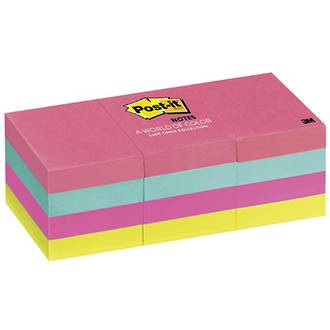 3M Post-It Notes 653 Cape Town Pack of 12 Pads