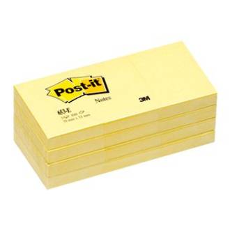 3M Post-It Notes 653 Yellow Pack of 12 Pads