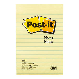 3M Post-It Notes 660-Y Yellow Each