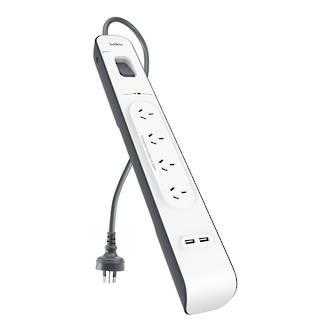 Belkin 4-Outlets Surge Board with 2 x USB Ports