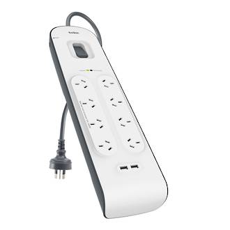 Belkin 8-Outlets Surge Board with 2 x USB Ports