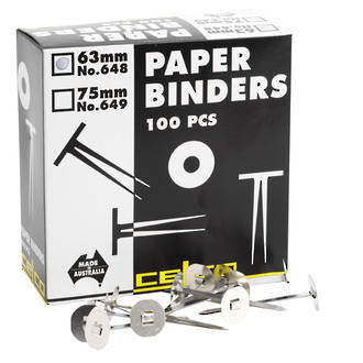 Esselte Paper Binders 63mm Box 100