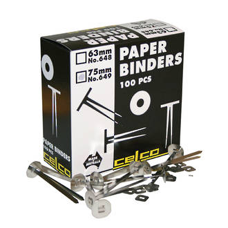 Esselte Paper Binders 75mm Box 100
