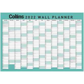 Collins A2 Wall Planner Unlaminated 2022