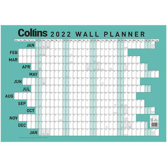 Collins A2 Wall Planner Laminated 2022