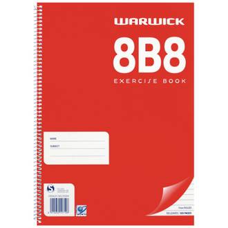 Warwick Spiral Exercise Book 8B8 Ruled 7mm