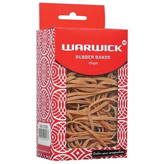 Warwick Rubber Bands 115gm Assorted