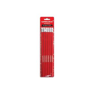 Warwick HB Pencils with Eraser tip Pack 6