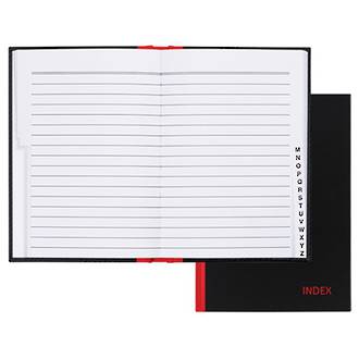 Collins Red & Black Indexed Notebook A6 100 Leaf