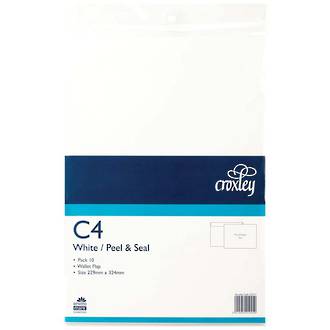 Croxley Env C4(E31) White Peel & Seal Pk 10