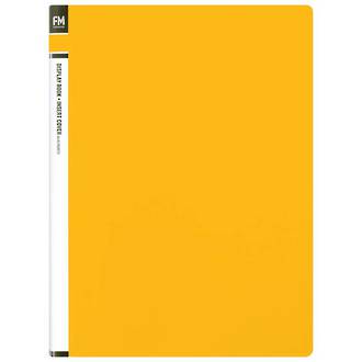 FM Display Book A4 Yellow 20 Pocket Insert Cover