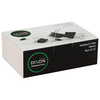 Dixon Foldback Clips 50mm Box of 12