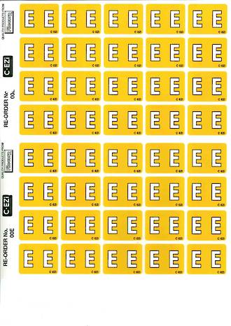 C Ezi Alphabetic Labels E
