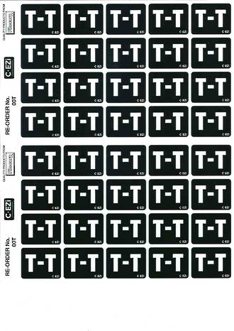 C Ezi Alphabetic Labels T