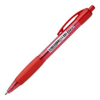 Icon Ballpoint Retractable Pen with Grip Medium Red Each