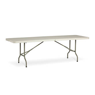 Life Folding Rectangle Table 2.4m - 1 Piece Solid Top