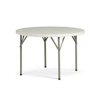 Life Folding Round Table 1.2m - 1 Piece Solid Top
