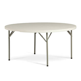Life Folding Round Table 1.8m - 1 Piece Solid Top