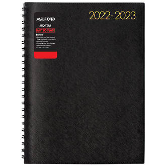 Milford A41 Black Diary Mid Year 2022/2023