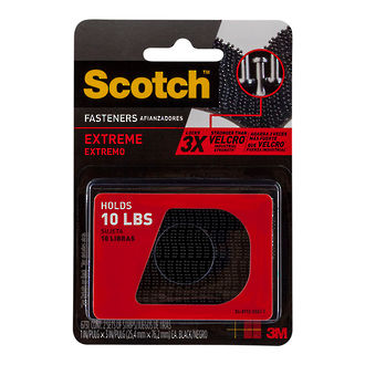 Scotch RF6731 Fastener Extreme Black 25x76mm, Pack of 2 Sets