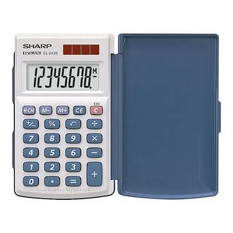 Sharp EL-243SB Twin Power Pocket Calculator with Cover