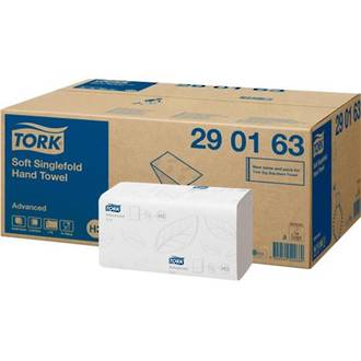 Tork 290163 H3 White Advanced Soft Singlefold Hand Towel CARTON