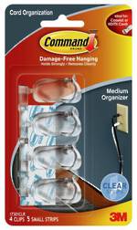 Command Clear Med Cord Organiser Clear Strips 17301CLR