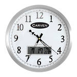 Carven LCD Date Clock 35cm Aluminium