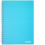 Collins A4 Wiro Spiral Notebook Ice Blue 100 Leaf