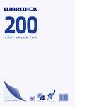 Warwick Pad 200 Leaf Value A4 Ruled 7mm