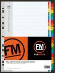FM Indices A4 A-Z Tab Colour Reinforced Card