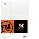 FM Indices A4 10 Tab Card White