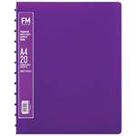 FM Prem Refillable Display Book Passion Purple 20 Pocket