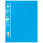 FM A4 Premium Display Book 20 Pocket Ice Blue