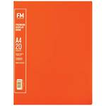 FM A4 Premium Display Book 20 Pocket Burnt Orange